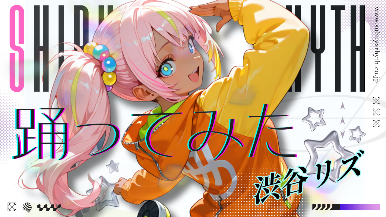 腕を上げたリズと踊ってみたの文字を組み合わせたサムネイル作例