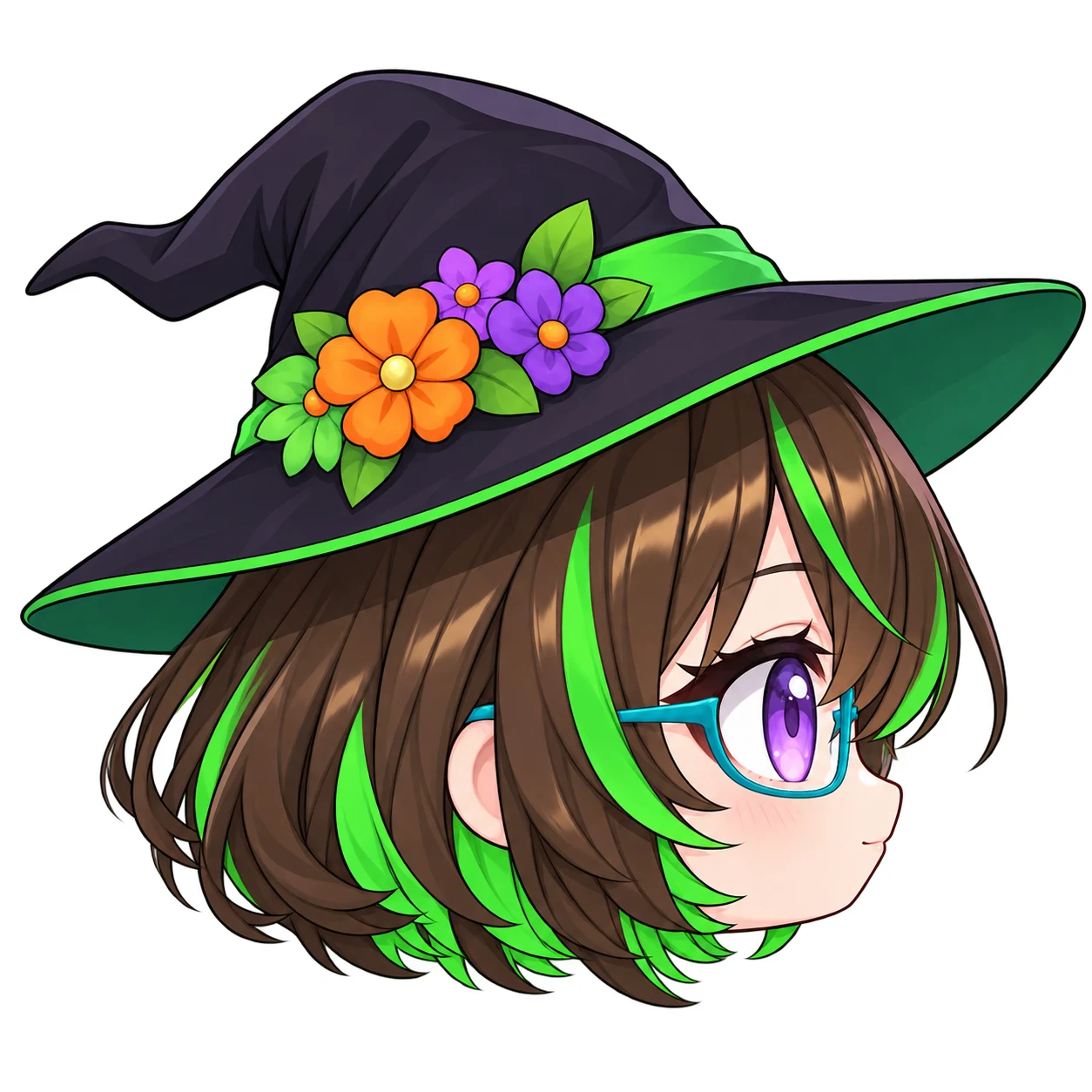 ハロウィンちびざすこの横向き入力イラスト