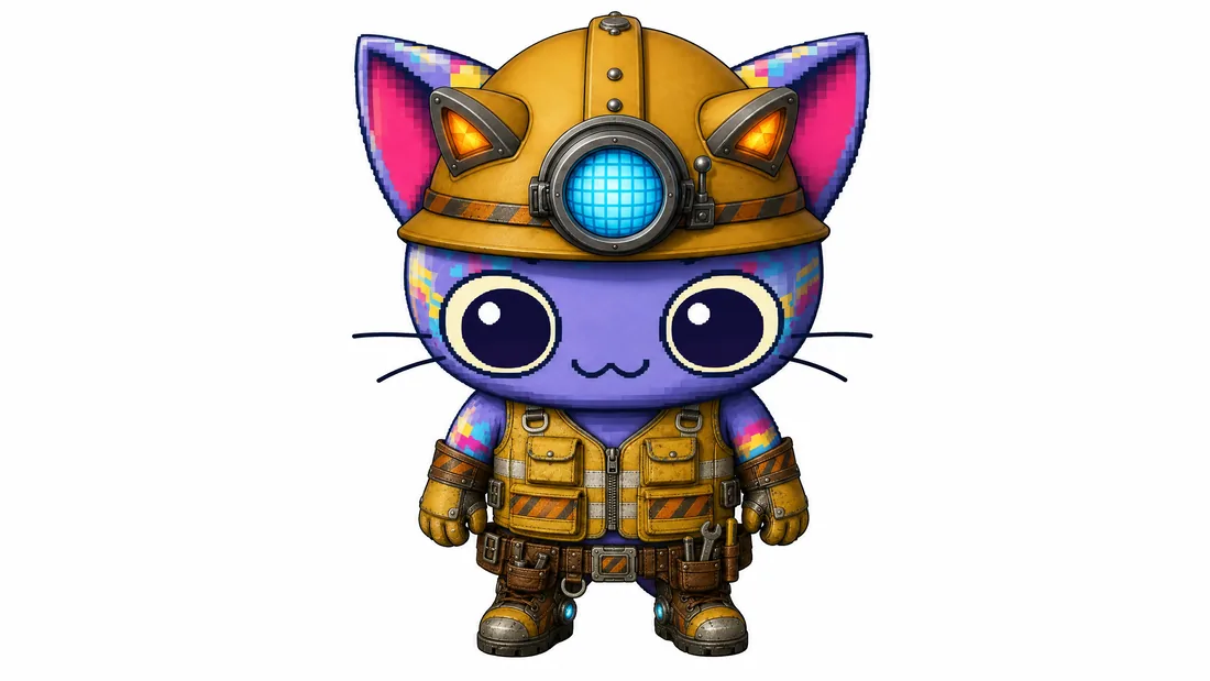 AIが描いた見下ろしのジェネコ。本人の耳とヘルメットの耳が両方出て、耳が4つに見える